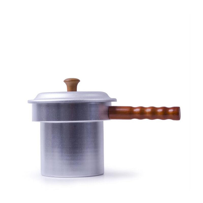 Wax heater insert with wooden handle & lid, 400ml