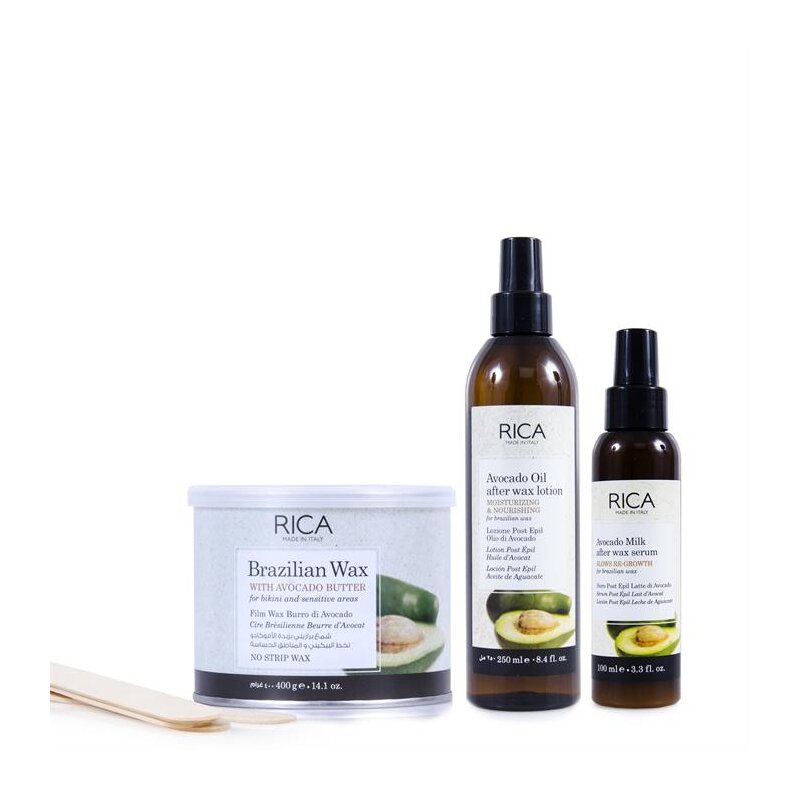 Brazilian waxing set with serum and lotion by RICA
