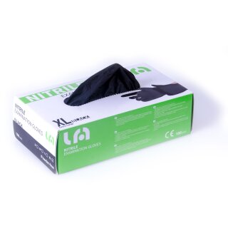 Black Swan nitrile gloves - black - size XL - 1 box/100 pieces