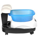Foot bath with massage function and trolley