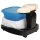 Foot bath with massage function and trolley