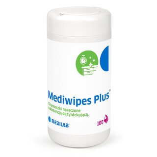 Mediwipes plus alcoholic wipes for surface disinfection