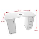 Desk 2027 zp white with drawer and door unit