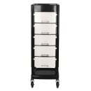 Gabbiano hairdressing trolley ft65 black/white