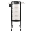 Gabbiano hairdressing trolley ft65-1 black/white