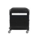 Side trolley / cosmetic stool for pedicure 16-1 black/white