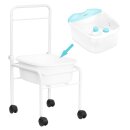 Set foot bath with rollers white + foot massager with temperature maintenance am-506a
