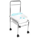 Set chrome foot bath with rollers + foot massager with temperature maintenance am-506a
