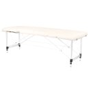 Folding massage table aluminum comfort 2-part cream