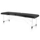 Folding massage table aluminum comfort 2 parts black