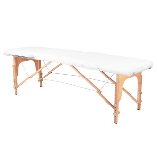 Folding massage table wood comfort 2 parts white