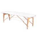 Folding massage table wood comfort 2 parts white