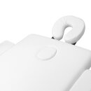Inklapbare massagetafel aluminium comfort 3-delig wit