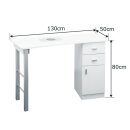 Desk dm135p white with dust extraction