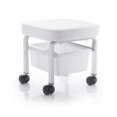 Cosmetic stool for pedicure with storage compartment