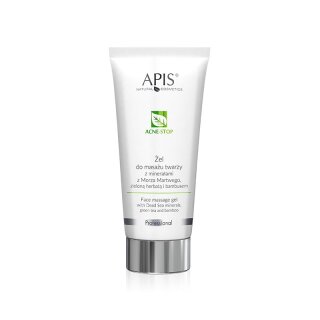 Apis Acne Stop Facial Massage Smoothing Gel for Oily Skin with Dead Sea Minerals, Green Tea and Bamboo