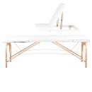 Folding massage table Wood Comfort 3 parts white