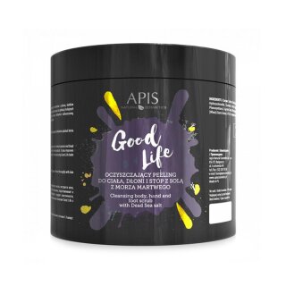 apis good life cleansing scrub for body, hands and feet, 700 g