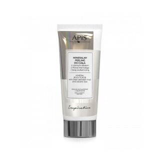 apis inspiration, mineral body scrub with black mud from the Dead Sea and volcanic lava - anti-cellulite, 200 ml