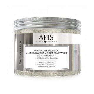 apis inspiration, smoothing bath salts with Dead Sea minerals, seaweed and coconut particles, 650 g