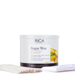 Rica Sugaring-Kit mit 400ml Zuckerwachs, Spatel und Vliesstreifen