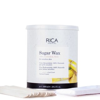 Rica Sugaring-Kit mit 800ml Zuckerwachs, Spatel und Vliesstreifen