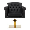 Gabbiano hairdressing chair Berlin black and gold