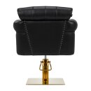 Gabbiano hairdressing chair Berlin black and gold