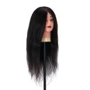 Gabbiano Hairdressing Training Head WZ1 with Real Hair, Color 1#, Length 20"