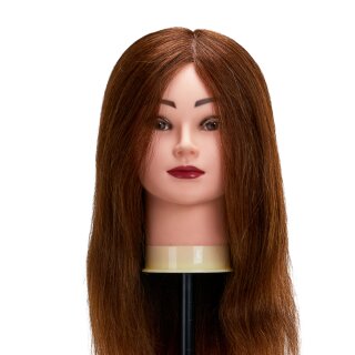 Gabbiano Kapperstrainingshoofd WZ1 met echt haar, kleur 4#, lengte 20"