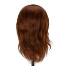 Gabbiano hairdressing practice and beard head WZ4 with natural hair, color 4#, length 8"+6"