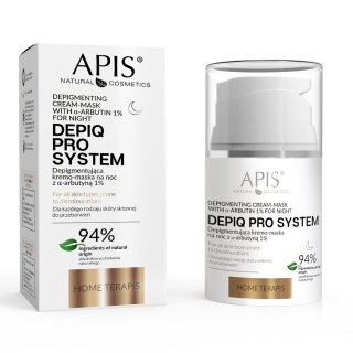 Apis DEPIQ PRO SYSTEM Depigmentierende Nachtcreme-Maske  mit α-Arbutin 1%, 50ml