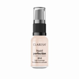 Claresa 2IN1 Concealer und Covering Foundation Liquid Perfection 101 Light 18g