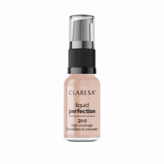 Claresa 2IN1 Concealer und Covering Fondation Liquid Perfection 104 NUDE 18g