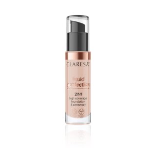 CLARESA 2W1 concealer en foundation LIQUID PERFECTION 104 NUDE 34g