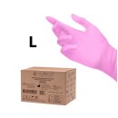 All4med disposable diagnostic gloves made of nitrile pink l 10 x 100 pieces