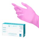 All4med disposable diagnostic gloves made of nitrile pink l 10 x 100 pieces