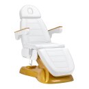 SILLON LUX 273B electric cosmetic couch 3 motors Gold White