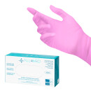 All4med disposable diagnostic gloves made of nitrile pink s 10 x 100 pieces