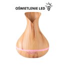 Aroma diffuser humidifier spa 15 light wood 400ml + timer