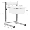 Height-adjustable foot bath for pedicure chrome