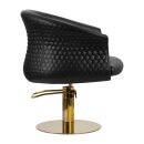 Gabbiano hairdressing chair Versailles gold black