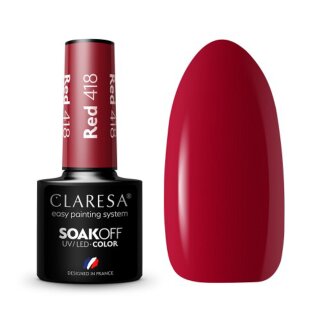 CLARESA gel polish RED 418 -5g